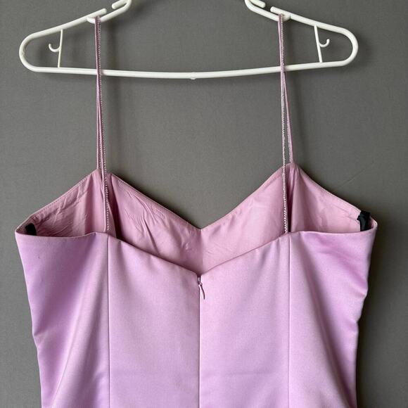 Nicole Miller sz 12 Pink spaghetti strap formal gown dress - Picture 8 of 10